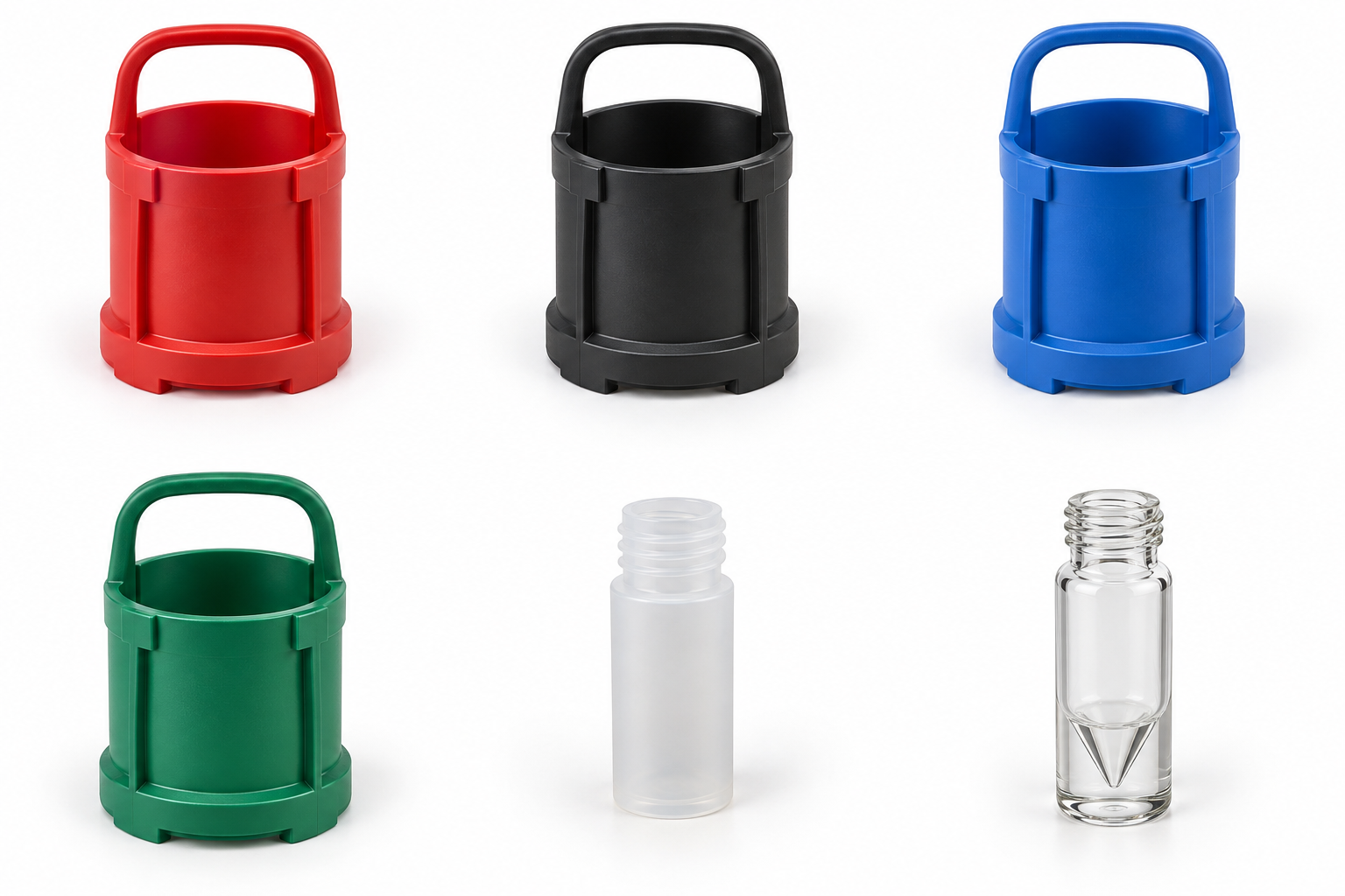 Red laboratory safety bottle carrier. Product view for Safety Bottle Carrier, 4.5L Red. Representative product type; verify exact specification.