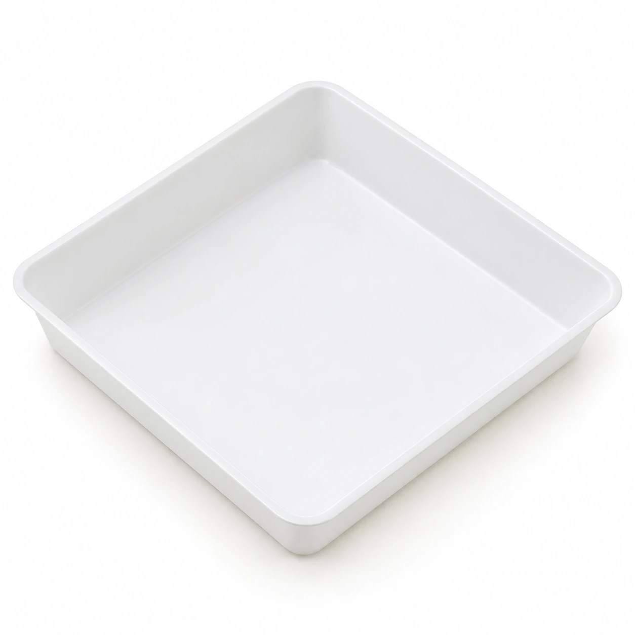 Large white square polystyrene weighing boat. Product view for Disposable Square Antistatic Polystyrene Weigh Boats 330 ml. Representative product type; verify exact specification.