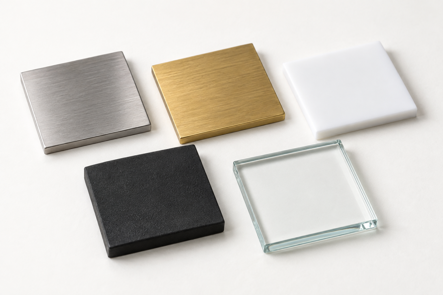 Square material coupon reference. Product view for Polypropylene, 2"x2", 5mm Thickness. Representative product type; verify exact specification.